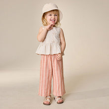 Load image into Gallery viewer, Neutral Embroidered Blouse And Trousers Co-ord Set (3mths-6yrs)