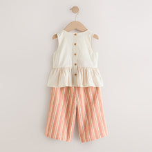Load image into Gallery viewer, Neutral Embroidered Blouse And Trousers Co-ord Set (3mths-6yrs)