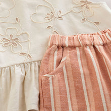 Load image into Gallery viewer, Neutral Embroidered Blouse And Trousers Co-ord Set (3mths-6yrs)