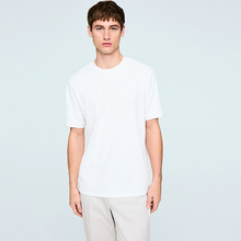 Load image into Gallery viewer, White Ecru Single N.Premium Short Sleeve Textured T-Shirt