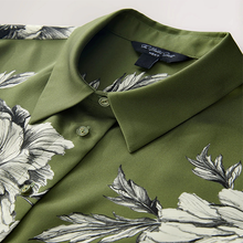 Load image into Gallery viewer, Green/Ecru Floral Print Long Sleeve Shirt