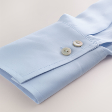 Load image into Gallery viewer, Pastel Blue Soft Revere Collar Long Sleeve Shirt