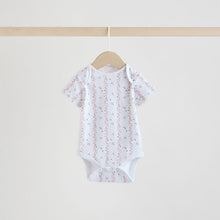 Load image into Gallery viewer, Pink 5 Pack Short Sleeve Baby Bodysuit
