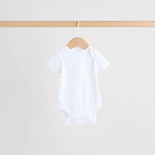 Load image into Gallery viewer, Blue 5 Pack Short Sleeve Baby Bear Bodysuit