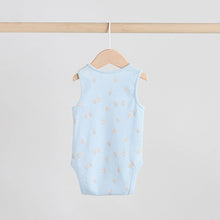 Load image into Gallery viewer, Blue 5 Pack Baby Bear Vest Bodysuits
