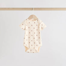 Load image into Gallery viewer, Brown Bear Short Sleeve Baby Bodysuits 5 Pack