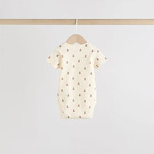 Load image into Gallery viewer, Brown Bear Short Sleeve Baby Bodysuits 5 Pack
