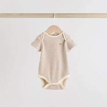 Load image into Gallery viewer, Brown Bear Short Sleeve Baby Bodysuits 5 Pack
