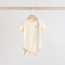 Load image into Gallery viewer, Brown Bear Short Sleeve Baby Bodysuits 5 Pack