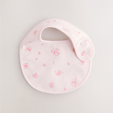 Load image into Gallery viewer, Pink/White Baby Bibs 3 Pack