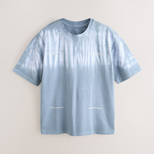 Load image into Gallery viewer, Blue Tie Dye Heavyweight T-Shirt