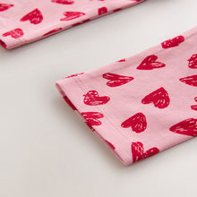Load image into Gallery viewer, Pink/Red Heart Leggings (3-12yrs)