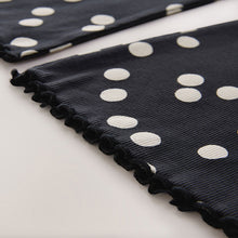 Load image into Gallery viewer, Black/White Spot 1 Pack Rib Flare Leggings (3-12yrs)