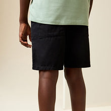 Load image into Gallery viewer, Black Regular Fit Shorts (3-12yrs)