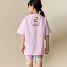 Load image into Gallery viewer, Lilac Purple Floral T-Shirt and Cycle Shorts Set (3-12yrs)
