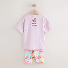 Load image into Gallery viewer, Lilac Purple Floral T-Shirt and Cycle Shorts Set (3-12yrs)