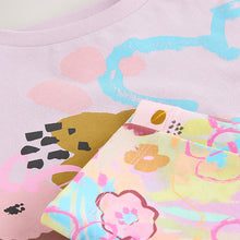 Load image into Gallery viewer, Lilac Purple Floral T-Shirt and Cycle Shorts Set (3-12yrs)