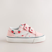 Load image into Gallery viewer, Pink Strawberry Standard Fit (F) Touch Fastening Trainers