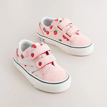 Load image into Gallery viewer, Pink Strawberry Standard Fit (F) Touch Fastening Trainers