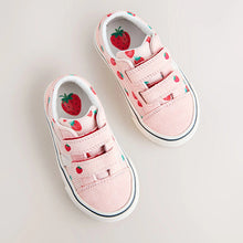 Load image into Gallery viewer, Pink Strawberry Standard Fit (F) Touch Fastening Trainers
