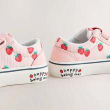 Load image into Gallery viewer, Pink Strawberry Standard Fit (F) Touch Fastening Trainers