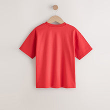 Load image into Gallery viewer, Red Car Embroidery Short Sleeve Graphic T-Shirt (3-12yrs)