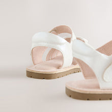 Load image into Gallery viewer, White Standard Fit (F) Heart Occasion Sandals