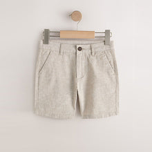 Load image into Gallery viewer, Stone Linen Blend Regular Fit Chino Shorts (3-12yrs)