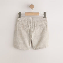Load image into Gallery viewer, Stone Linen Blend Regular Fit Chino Shorts (3-12yrs)