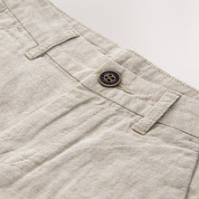 Load image into Gallery viewer, Stone Linen Blend Regular Fit Chino Shorts (3-12yrs)