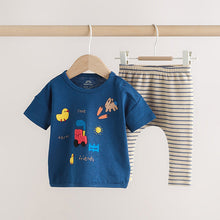 Load image into Gallery viewer, Blue Farm Top and Leggings Baby Set (3mths-2yrs)