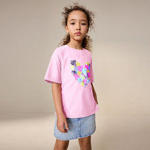 Load image into Gallery viewer, Pink Sequin Heart T-Shirt (3-11yrs)