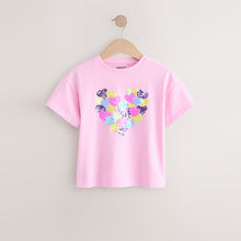 Load image into Gallery viewer, Pink Sequin Heart T-Shirt (3-11yrs)