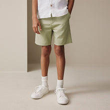 Load image into Gallery viewer, Sage Green Regular Fit Chino Shorts (3-12yrs)