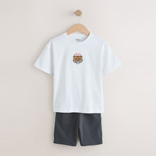 Load image into Gallery viewer, White Tiger Short Sleeve T-Shirt and Shorts Set (3mths-6yrs)