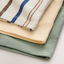 Load image into Gallery viewer, Sage Green Soft Yellow and Pastel Stripe Textured Shorts 3 Pack (6mths-6yrs)