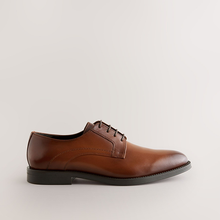 Load image into Gallery viewer, Tan Brown Leather Derby Shoes