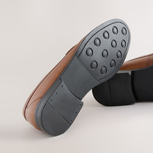 Load image into Gallery viewer, Tan Brown Standard Fit Leather Penny Loafers