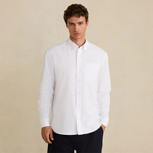 Load image into Gallery viewer, White Long Sleeve N.Premium 100% Cotton Regular Fit Oxford Shirt