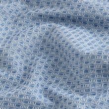 Load image into Gallery viewer, Blue Textured Waffle Short Sleeve Shirt