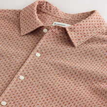 Load image into Gallery viewer, Orange Textured Waffle Short Sleeve Shirt