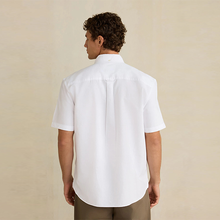 Load image into Gallery viewer, White Short Sleeve N.Premium 100% Cotton Regular Fit Oxford Shirt