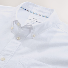 Load image into Gallery viewer, White Short Sleeve N.Premium 100% Cotton Regular Fit Oxford Shirt