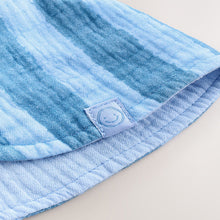 Load image into Gallery viewer, Blue Tonal Stripe Legionnaire Baby Summer Hat