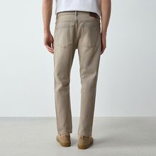 Load image into Gallery viewer, Light Grey Slim Fit Vintage Wash Denim Jeans
