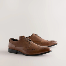 Load image into Gallery viewer, Tan Brown Standard Fit Brogue Shoes