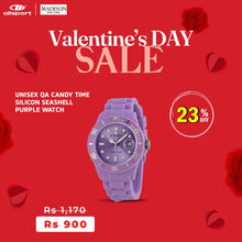 Load image into Gallery viewer, UNISEX QA CANDY TIME SILICON SEASHELL PURPLE WATCH
