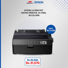 Load image into Gallery viewer, EPSON LQ-590II DOT MATRIX PRINTER, 24-PINS, 80 COLUMN