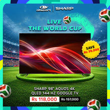 Load image into Gallery viewer, SHARP 98" AQUOS 4K QLED 144 Hz Google TV