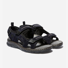 Load image into Gallery viewer, Sandals Man sole ortholite navy leather